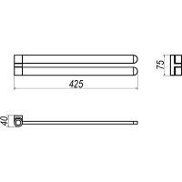 Полотенцедержатель Altasan Лотос двойной поворотный Хром арт-ЛТ61Х — фото 5, Полотенцедержатели
