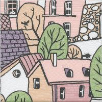 Керамический декор Kerama Marazzi Городок 4 матовый OS\A227\5009 20х20 см арт-OS\A227\5009 — фото 1, Керамическая плитка