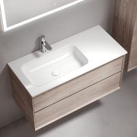 Тумба под раковину Sancos Marmi 2.0 100 L подвесная Дуб галифакс натуральный арт-MR2.0100LEG — фото 5, Тумбы под раковину