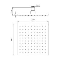 Верхний душ Migliore Palermo Хром арт-29654 — фото 4, Верхние души