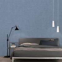 Обои Andrea Rossi Arlequin Винил на флизелине (1,06*10,05) Синий, Однотонные арт-54301-7 — фото 2, Обои для стен