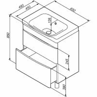 Тумба под раковину AM.PM Like 65 Белая арт-M80FSX0652WG — фото 10, Тумбы под раковину
