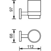 Стакан для зубных щеток Aquanet 4584MB Черный матовый арт-241912 — фото 2, Стаканы для зубных щеток