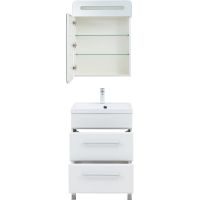 Тумба под раковину Aquanet Лукка 58 подвесная Белая глянцевая арт-302396 — фото 11, Тумбы под раковину