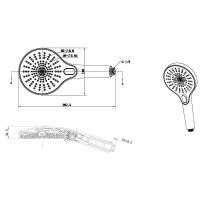 Душевая система Vincea Inspire с термостатом Вороненая сталь арт-VSFW-433TI1RGM — фото 12, Встраиваемые душевые комплекты