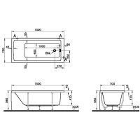 Товар: Акриловая ванна Vitra Neo 150x70 без гидромассажа арт-52510001000 - фото 4 Акриловая ванна Vitra Neo 150x70 без гидромассажа арт-52510001000 — фото 4, Акриловые ванны