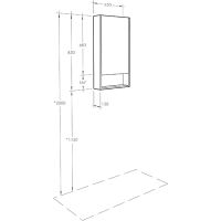 Зеркальный шкаф Aquaton Сканди 45 Белый арт-1A252002SD010 — фото 4, Зеркальные шкафы в ванную