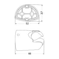 Держатель ручного душа Olive's поворотный Хром арт-S01 — фото 2, Держатели для душа