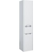 Шкаф пенал Aquaton Сильва 32 R подвесной с бельевой корзиной Дуб полярный арт-1A215603SIW7R — фото 1, Пеналы для ванной комнаты