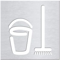 Табличка Хозяйственное помещение Bemeta Hotel Хром матовый арт-111022095 — фото 1, Таблички для санузла и общественных мест