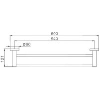 Полотенцедержатель Frap F302 двойной Черный матовый арт-F30209 — фото 10, Полотенцедержатели