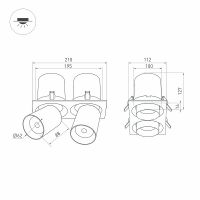 Встраиваемый светильник Arlight Pull Белый Черный арт-031361 — фото 7, Точечные светильники
