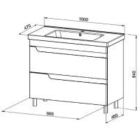 Товар: Тумба с раковиной Orange Topline-Milano 100 Белый глянец арт-TMR100+RA - фото 6 Тумба с раковиной Orange Topline-Milano 100 Белый глянец арт-TMR100+RA — фото 6, Тумбы с раковиной