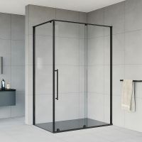 Душевой уголок Vincea Arno 120х90 профиль Черный стекло прозрачное арт-VSR-1A9012CLB — фото 8, Прямоугольные душевые уголки