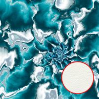 Фреска Ortograf Misto 33286 Фактура флок FLK Флизелин (2,7*2,7) Бирюзовый, Абстракция арт-33286 (флок FLK) — фото 1, Фрески