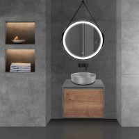 Тумба под раковину Vincea Mesa 60 подвесная T.Oak Beton арт-VMC-2MS600TB — фото 6, Тумбы под раковину