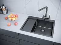 Кухонная мойка Paulmark Kroner 59F Вороненая сталь арт-PM225951-GMR — фото 3, Кухонные мойки