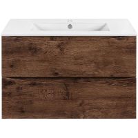 Тумба под раковину Vincea Mia Slim 80 подвесная R.Wood арт-VMC-2MC800S1RW — фото 1, Тумбы под раковину