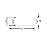 Удлинительная труба для сифона Kludi Хром арт-1049905-00 — фото 2, Прочие комплектующие для слива и канализации