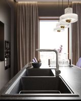 Кухонная мойка Domaci Бьелла DMC-85K арт-GWS-85K-308 черная — фото 5, Кухонные мойки