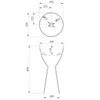 Товар: Раковина Abber Stein 45 Белая матовая арт-AS2507 - фото 6 Раковина Abber Stein 45 Белая матовая арт-AS2507 — фото 6, Раковины напольные
