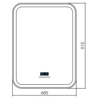 Зеркало Silver Mirrors Стив-6 69 с подсветкой с сенсорным выключателем с подогревом с многофункциональным модулем арт-ФР-00001865 — фото 4, Зеркала в ванную комнату