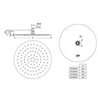 Верхний душ Ideal Standard Ideal Rain Luxe Хром арт-B0386MY — фото 5, Верхние души