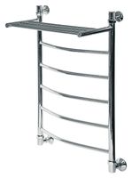 Водяной полотенцесушитель Ника Arc с полкой Хром арт-ЛД ВП 80/40 — фото 3, Водяные полотенцесушители