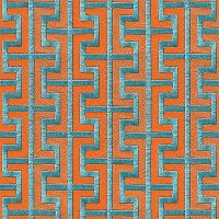 Обои Alessandro Allori Grace Винил на флизелине (1,06*10,05) Оранжевый/Синий, Геометрия арт-1802-6 — фото 1, Обои для стен