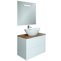 Тумба с раковиной Orange Otto 75 Белая арт-Ot-75TuWOOD+G56 — фото 2, Тумбы с раковиной