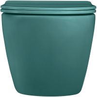 Унитаз Abber Bequem подвесной Темно-зеленый матовый с сиденьем Микролифт арт-AC1101MBG — фото 3, Подвесные унитазы