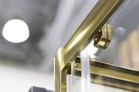 Душевая дверь Niagara Nova 100 профиль Холодное золото стекло прозрачное арт-NG-42-10AG — фото 6, Раздвижные душевые двери