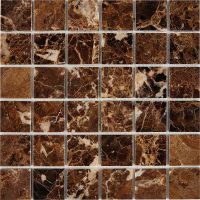 Каменная мозаика Pixmosaic Dark Emperador 30,5x30,5 см арт-PIX218 — фото 1, Мозаика
