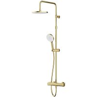Душевая система AM.PM X-Joy с термостатом Золото арт-F0785A499 — фото 1, Душевые стойки