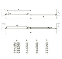 Душевая дверь Veconi Vianno VN-72 140 профиль Хром стекло прозрачное арт-VN72-140-01-C4 — фото 4, Раздвижные душевые двери