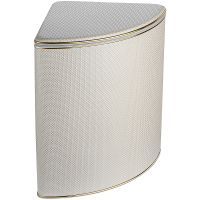 Корзина для белья Geralis Ромб Белая, кант Золото, угловая арт-RWG-U — фото 1, Корзины для белья