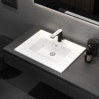 Раковина Berges Ego 61 Белая глянцевая арт-182004 — фото 4, Раковины встраиваемые сверху