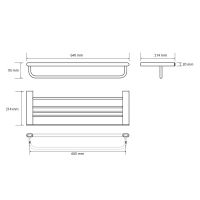 Полка для полотенец Bemeta Organic Black Черная матовая арт-167105150 — фото 2, Полки для полотенец