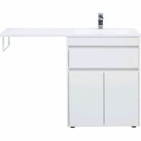 Тумба с раковиной Aquanet Токио 130 R Белая арт-239216 — фото 1, Тумбы с раковиной