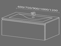 Тумба с раковиной SanVit Флай 100 в цвете Ral подвесная Красный глянец арт-kfly2100 — фото 6, Тумбы с раковиной