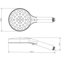 Ручной душ Vincea Inspire Вороненая сталь арт-VSHN-3I2HGM — фото 11, Лейки для душа