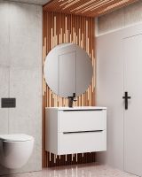 Тумба под раковину WellWant Bello 80 подвесная Белая арт-WWTRN0821PW — фото 5, Тумбы под раковину