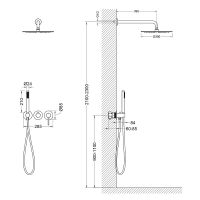 Душевая система Timo Saona Хром арт-SX-2349/00SM — фото 2, Встраиваемые душевые комплекты