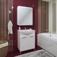 Зеркальный шкаф Runo Эрика 70 Белый арт-УТ000003320 — фото 4, Зеркальные шкафы в ванную