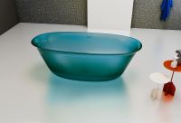 Ванна из полиэфирной смолы Abber Kristall 170х75 Бирюзовая без гидромассажа арт-AT9707Aquamarin — фото 4, Ванны из полиэфирной смолы