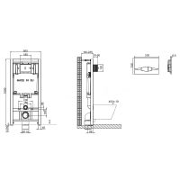 Инсталляция Jacob Delafon для унитаза с клавишей смыва Хром арт-E21822-CP — фото 8, Инсталляции для унитазов