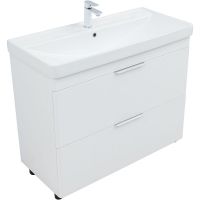 Тумба под раковину Aquanet Ирис new 100 Белый глянец арт-339257 — фото 4, Тумбы под раковину