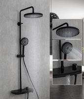 Душевая система Gappo Черная матовая арт-G2495-86 — фото 15, Душевые стойки