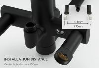 Душевая система Frap H67-6 Черная матовая арт-F2467-6 — фото 4, Душевые стойки