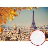 Фреска Ortograf Париж 5380 Фактура бархат FX Флизелин (3,8*2,7) Бежевый/Оранжевый, Город/Листья арт-5380 (бархат FX) — фото 1, Фрески